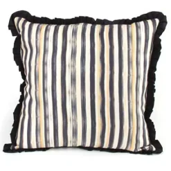 MacKenzie-Childs Courtly Check Ruffled Square Throw Pillow< Pillows, Throws, & Cushions