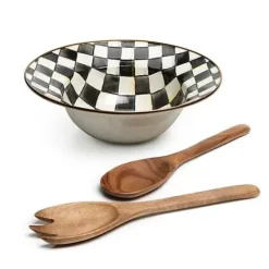 MacKenzie-Childs Courtly Check Salad Serving Set< Kitchen Utensils & Tools|Serveware