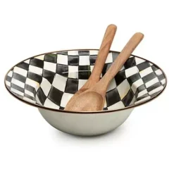 MacKenzie-Childs Courtly Check Salad Serving Set< Kitchen Utensils & Tools|Serveware