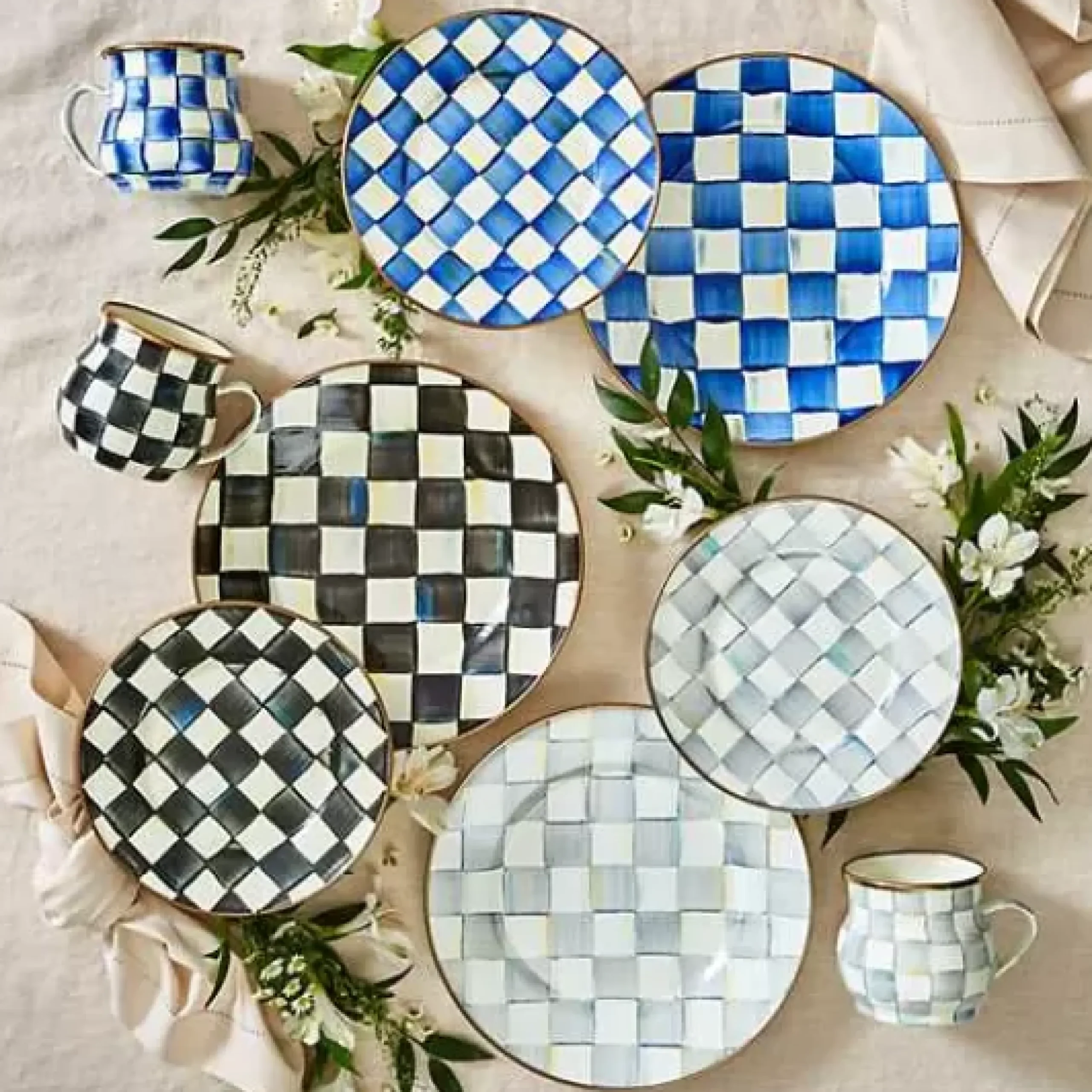 MacKenzie-Childs Courtly Check Salad/Dessert Plate< Dinnerware & Flatware