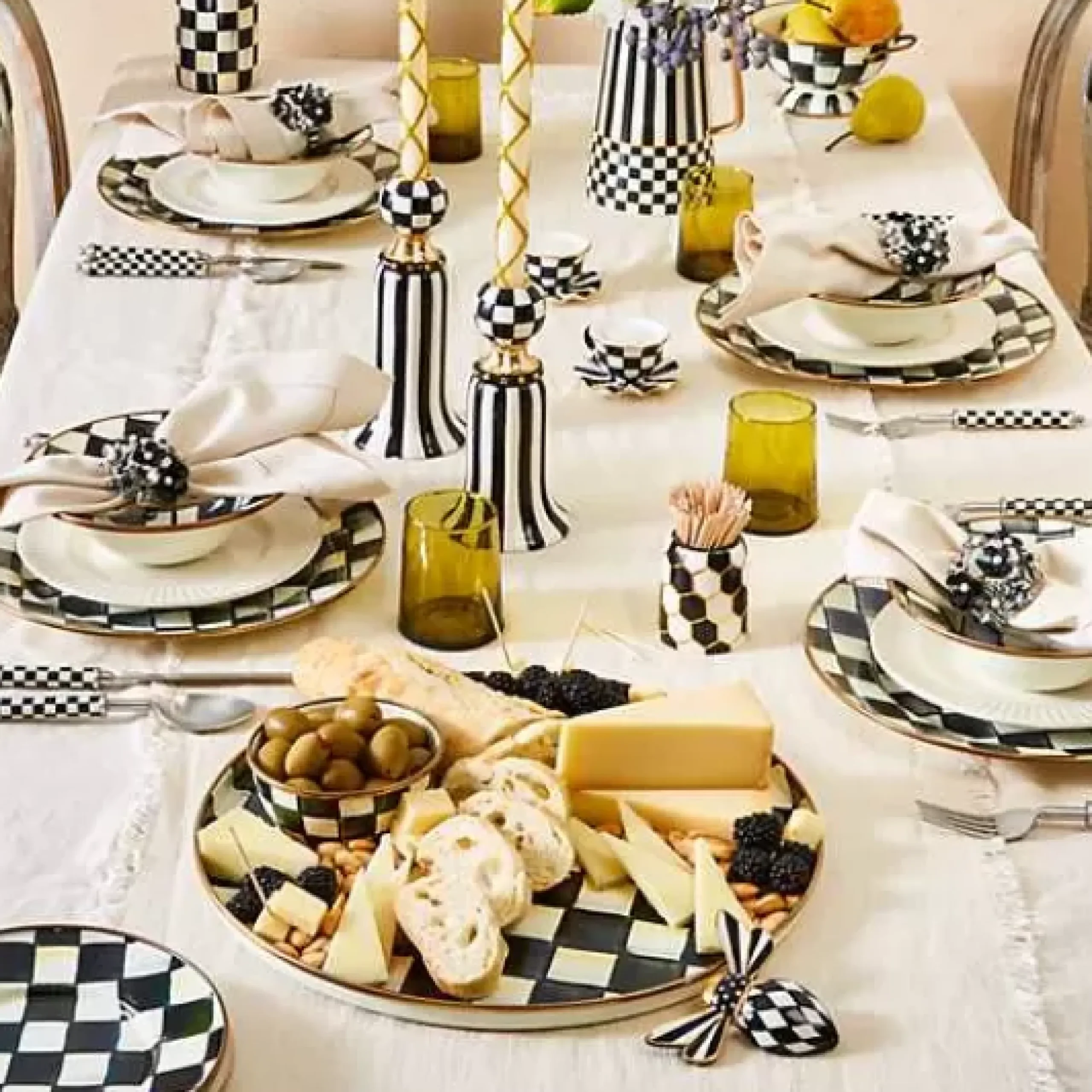 MacKenzie-Childs Courtly Check Salad/Dessert Plate< Dinnerware & Flatware