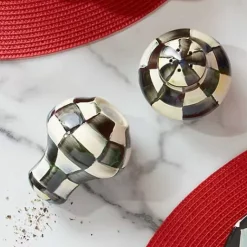 MacKenzie-Childs Courtly Check Salt  Pepper Shakers< Fall Entertaining|Table Accessories