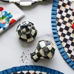MacKenzie-Childs Courtly Check Salt  Pepper Shakers< Fall Entertaining|Table Accessories