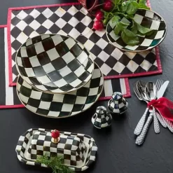 MacKenzie-Childs Courtly Check Salt  Pepper Shakers< Fall Entertaining|Table Accessories
