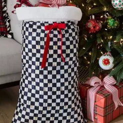 MacKenzie-Childs Courtly Check Santa Bag< Finishing Touches|Room Accents