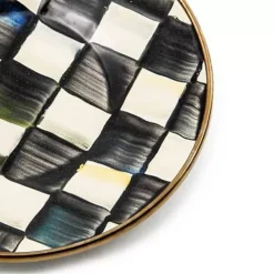 MacKenzie-Childs Courtly Check Saucer< The Coffee Shop|Dinnerware & Flatware