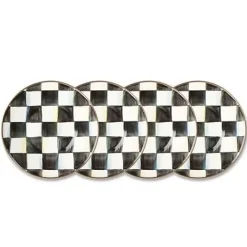MacKenzie-Childs Courtly Check Saucers, Set of 4< Kitchen & Dining Sets|The Coffee Shop