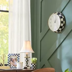 MacKenzie-Childs Courtly Check School Wall Clock< Room Accents