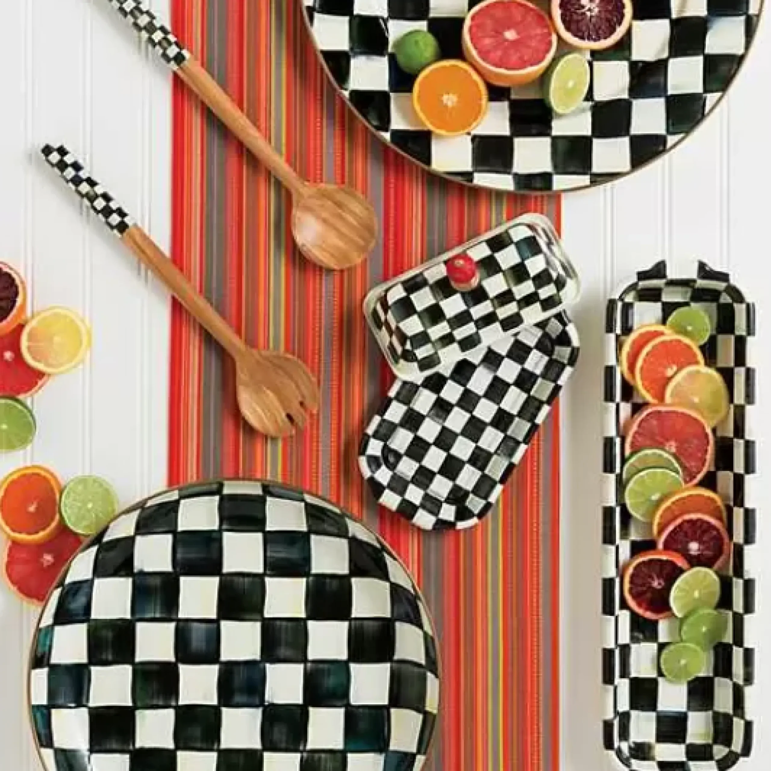 MacKenzie-Childs Courtly Check Serving Platter< Bar Entertaining|Serveware