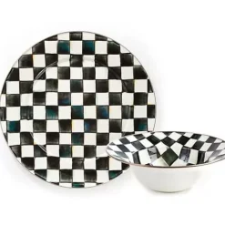 MacKenzie-Childs Courtly Check Serving Platter  Bowl Set< Kitchen & Dining Sets|Serveware