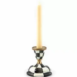 MacKenzie-Childs Courtly Check Short Candlestick< Candles & Fragrances