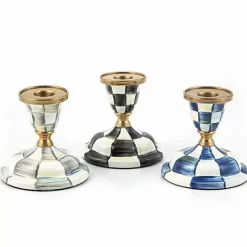 MacKenzie-Childs Courtly Check Short Candlestick< Candles & Fragrances