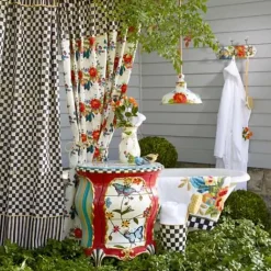 MacKenzie-Childs Courtly Check Shower Curtain< Bath & Bath Accessories