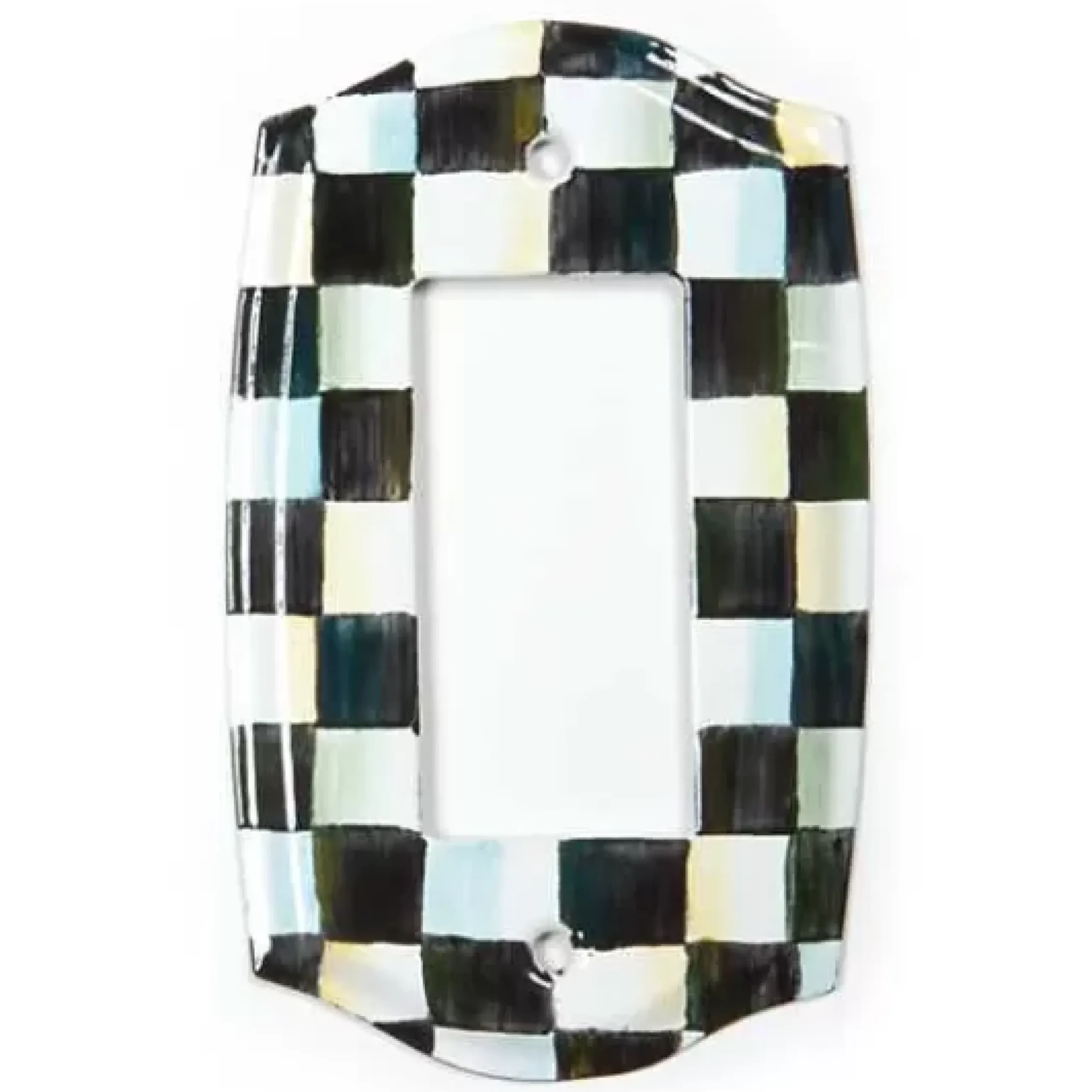 MacKenzie-Childs Courtly Check Single Rocker Switch Plate< Finishing Touches|Room Accents