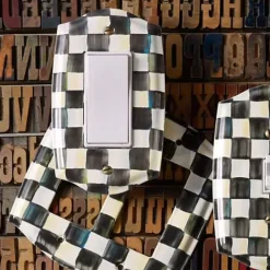 MacKenzie-Childs Courtly Check Single Rocker Switch Plate< Finishing Touches|Room Accents