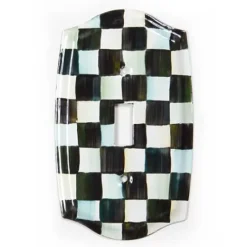 MacKenzie-Childs Courtly Check Single Toggle Switch Plate< Finishing Touches|Room Accents