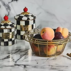MacKenzie-Childs Courtly Check Small Canister< Room Accents|Kitchen Storage & Organization