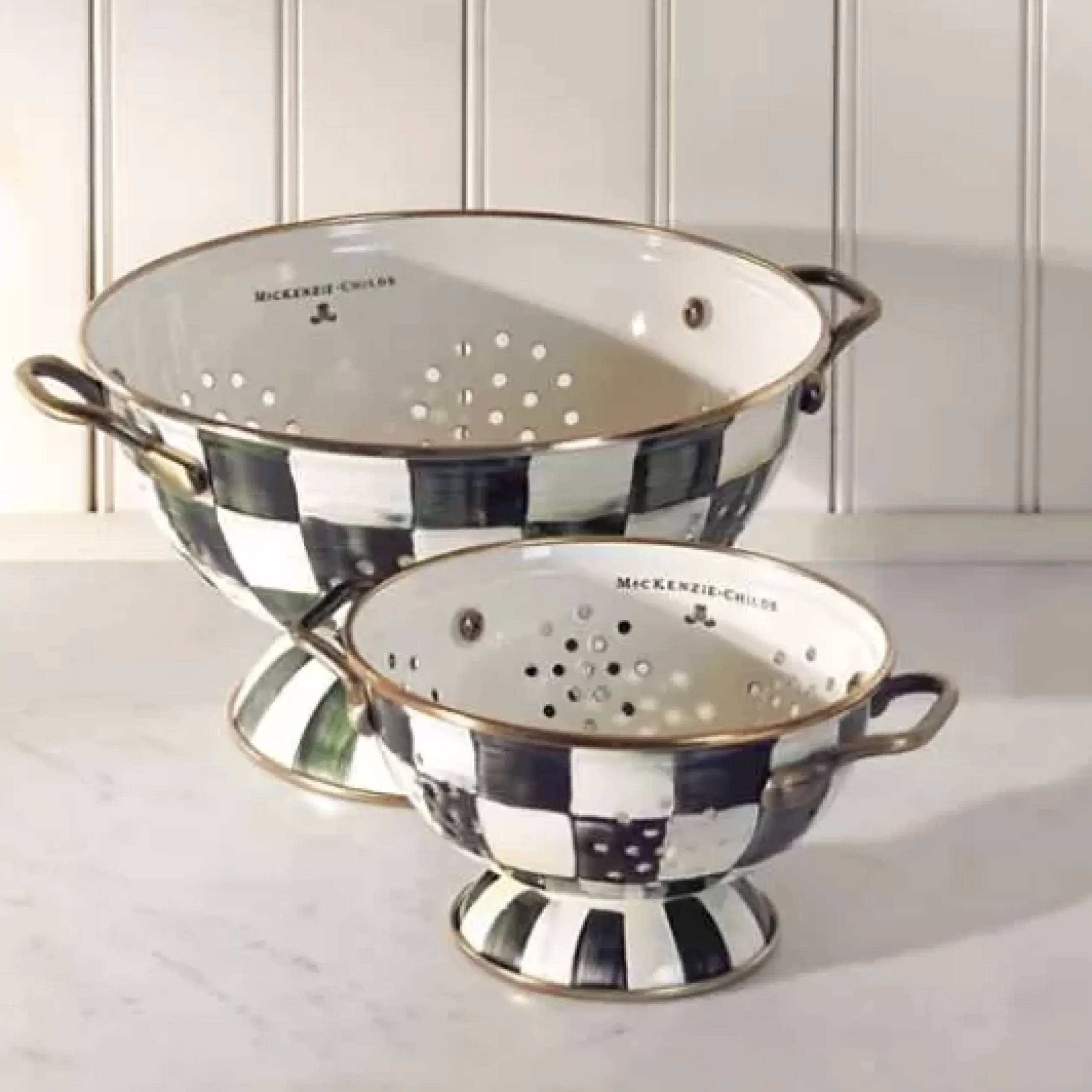 MacKenzie-Childs Courtly Check Small Colander< Kitchen Utensils & Tools