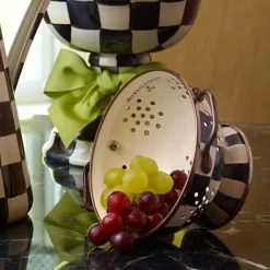 MacKenzie-Childs Courtly Check Small Colander< Kitchen Utensils & Tools