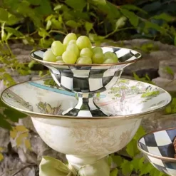 MacKenzie-Childs Courtly Check Small Compote< Serveware