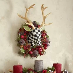 MacKenzie-Childs Courtly Check Small Deer< Holiday
