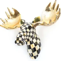 MacKenzie-Childs Courtly Check Small Moose< Holiday|Room Accents