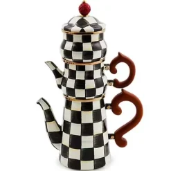 MacKenzie-Childs Courtly Check Stackable Coffee Set< The Coffee Shop|Serveware