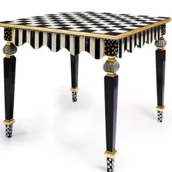 MacKenzie-Childs Courtly Check  Stripe Game Table< Dining Room & Kitchen