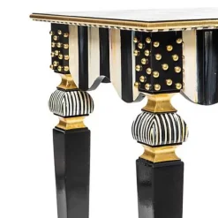 MacKenzie-Childs Courtly Check  Stripe Side Table< Living Room