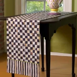 MacKenzie-Childs Courtly Check  Stripe Table Runner< Kitchen & Table Linens