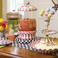 MacKenzie-Childs Courtly Check  Stripe Table Runner< Kitchen & Table Linens