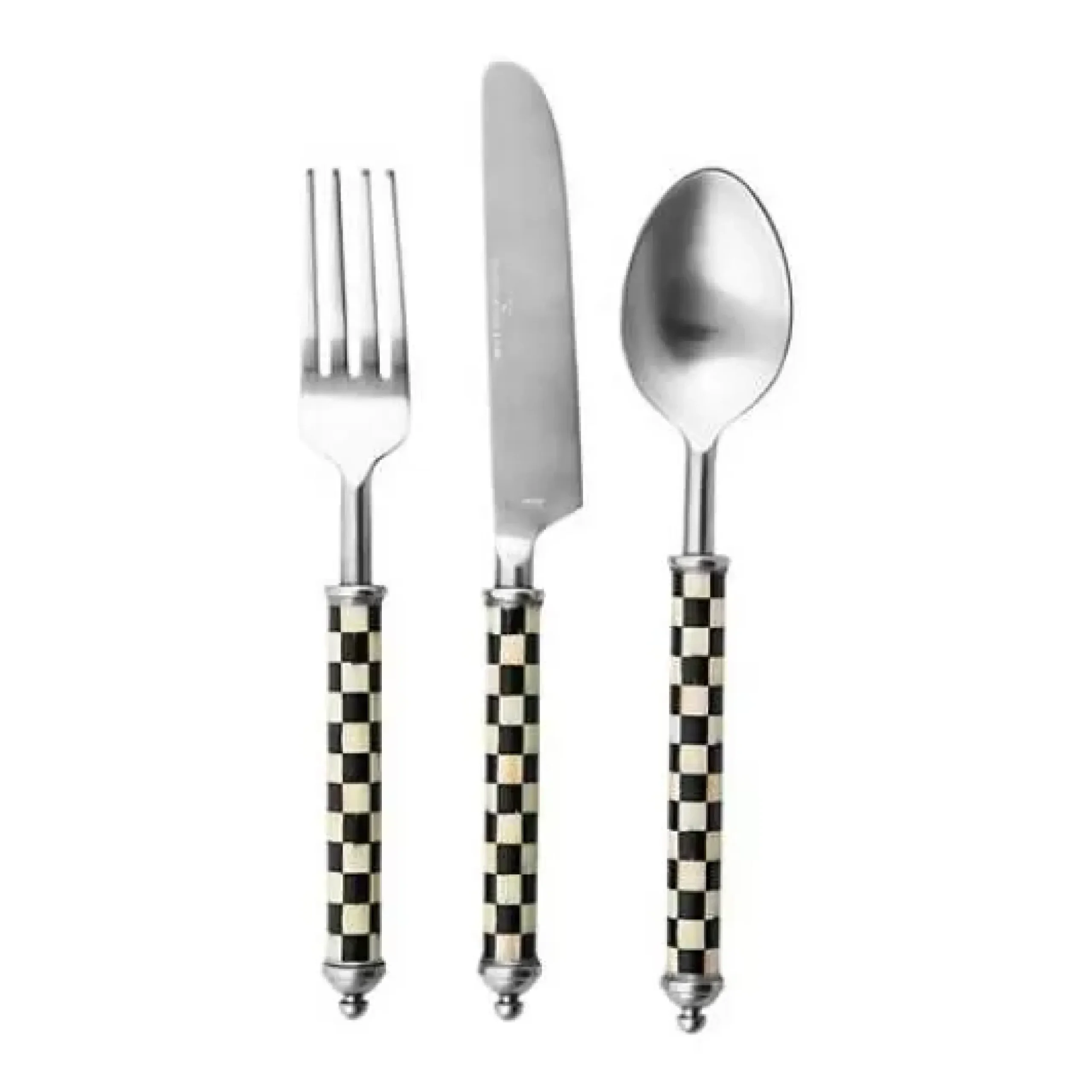 MacKenzie-Childs Courtly Check Supper Club 3-Piece Place Setting< Dinnerware & Flatware