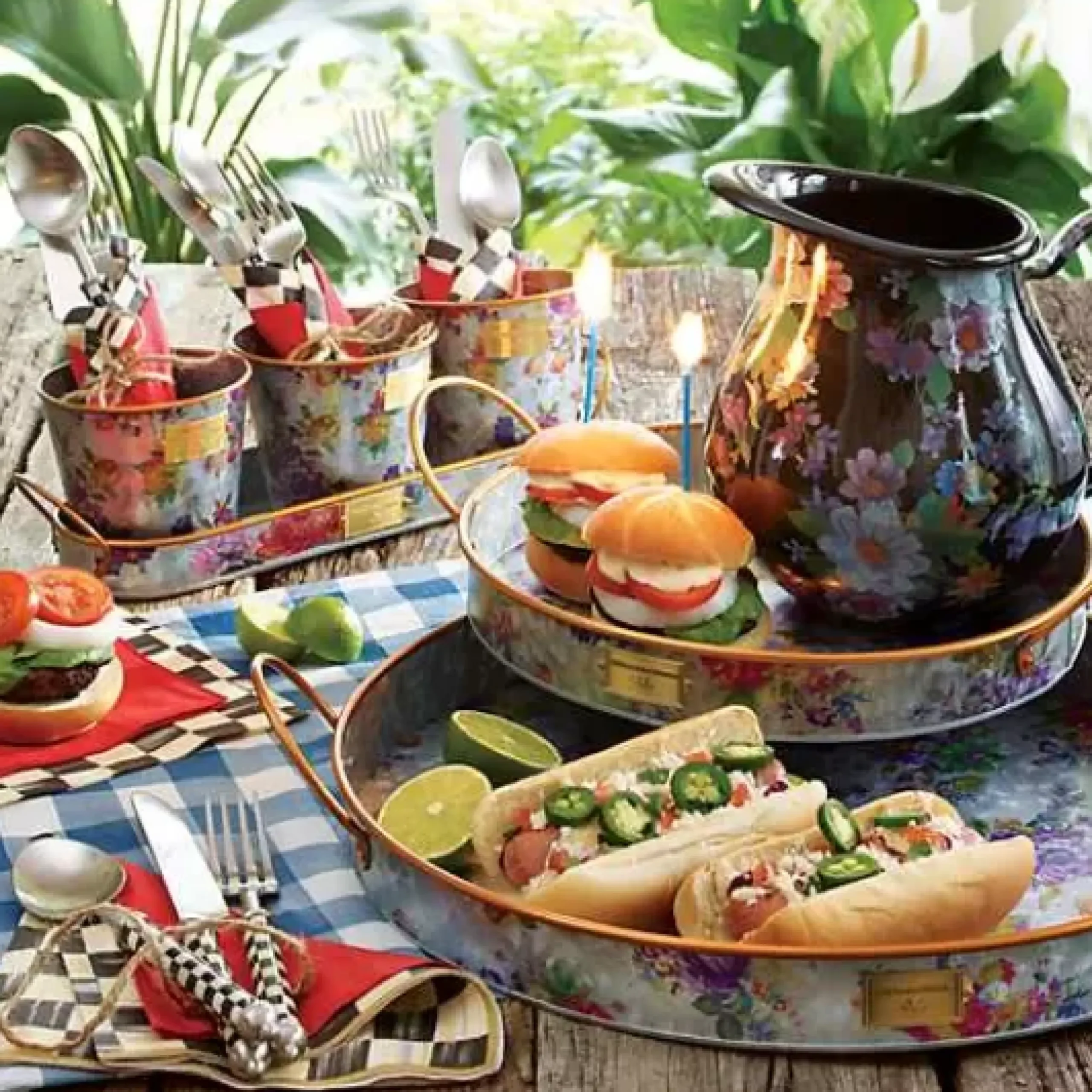 MacKenzie-Childs Courtly Check Supper Club 3-Piece Place Setting< Dinnerware & Flatware