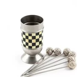 MacKenzie-Childs Courtly Check Supper Club Pick Set< Table Accessories|Bar Entertaining