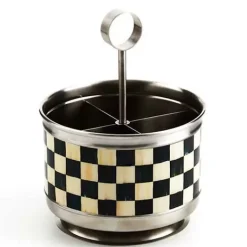 MacKenzie-Childs Courtly Check Supper Club Flatware Caddy< Serveware