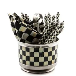 MacKenzie-Childs Courtly Check Supper Club Flatware Caddy< Serveware