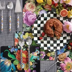MacKenzie-Childs Courtly Check Supper Club Pie Server< Fall Entertaining|Serveware