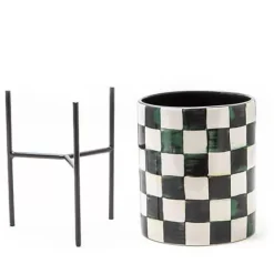 MacKenzie-Childs Courtly Check Tabletop Planter< Room Accents