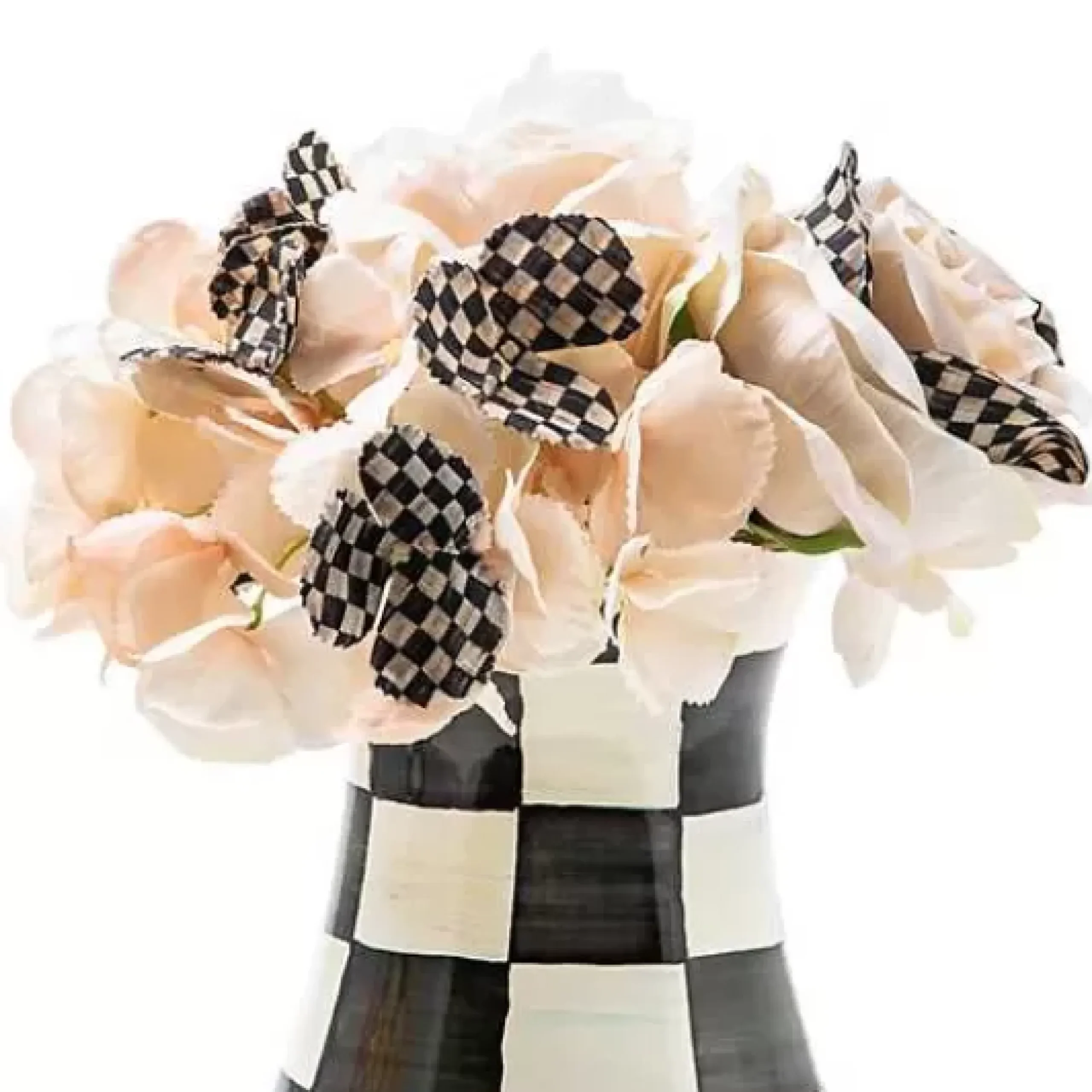 MacKenzie-Childs Courtly Check Tall Vase Bouquet Set< Greenery & Florals|Room Accents