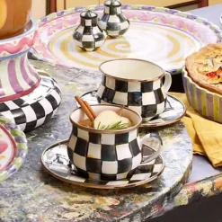 MacKenzie-Childs Courtly Check Teacup< Dinnerware & Flatware