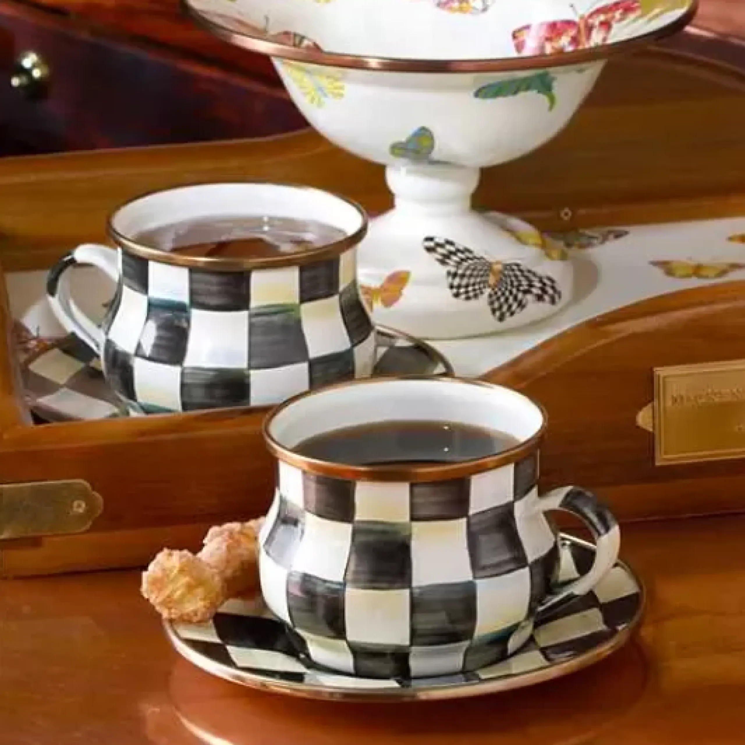 MacKenzie-Childs Courtly Check Teacup< Dinnerware & Flatware