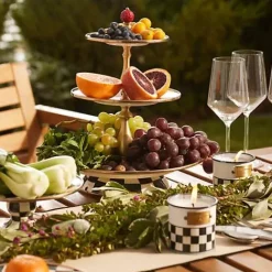 MacKenzie-Childs Courtly Check Three Tier Sweet Stand< Bar Entertaining