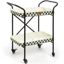 MacKenzie-Childs Courtly Check 2-Tier Kitchen Cart< Dining Room & Kitchen|Kitchen Storage & Organization