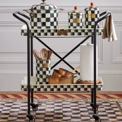 MacKenzie-Childs Courtly Check 2-Tier Kitchen Cart< Dining Room & Kitchen|Kitchen Storage & Organization