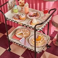 MacKenzie-Childs Courtly Check 2-Tier Kitchen Cart< Dining Room & Kitchen|Kitchen Storage & Organization
