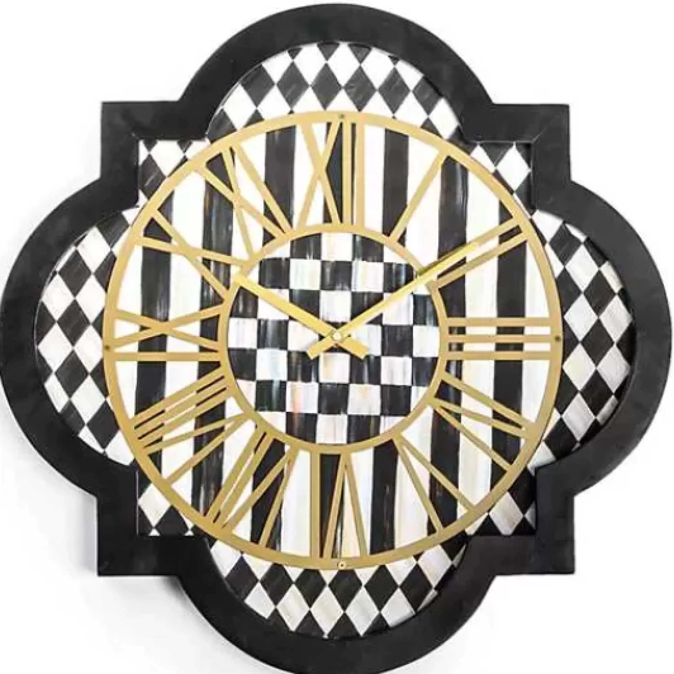MacKenzie-Childs Courtly Check Tile Wall Clock< Room Accents