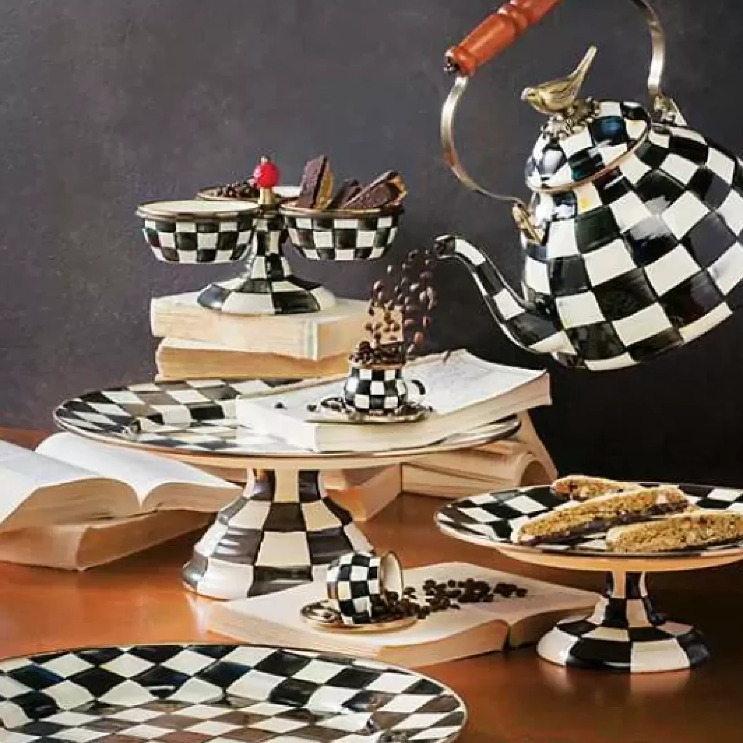 MacKenzie-Childs Courtly Check Triplicity< Bar Entertaining|Serveware