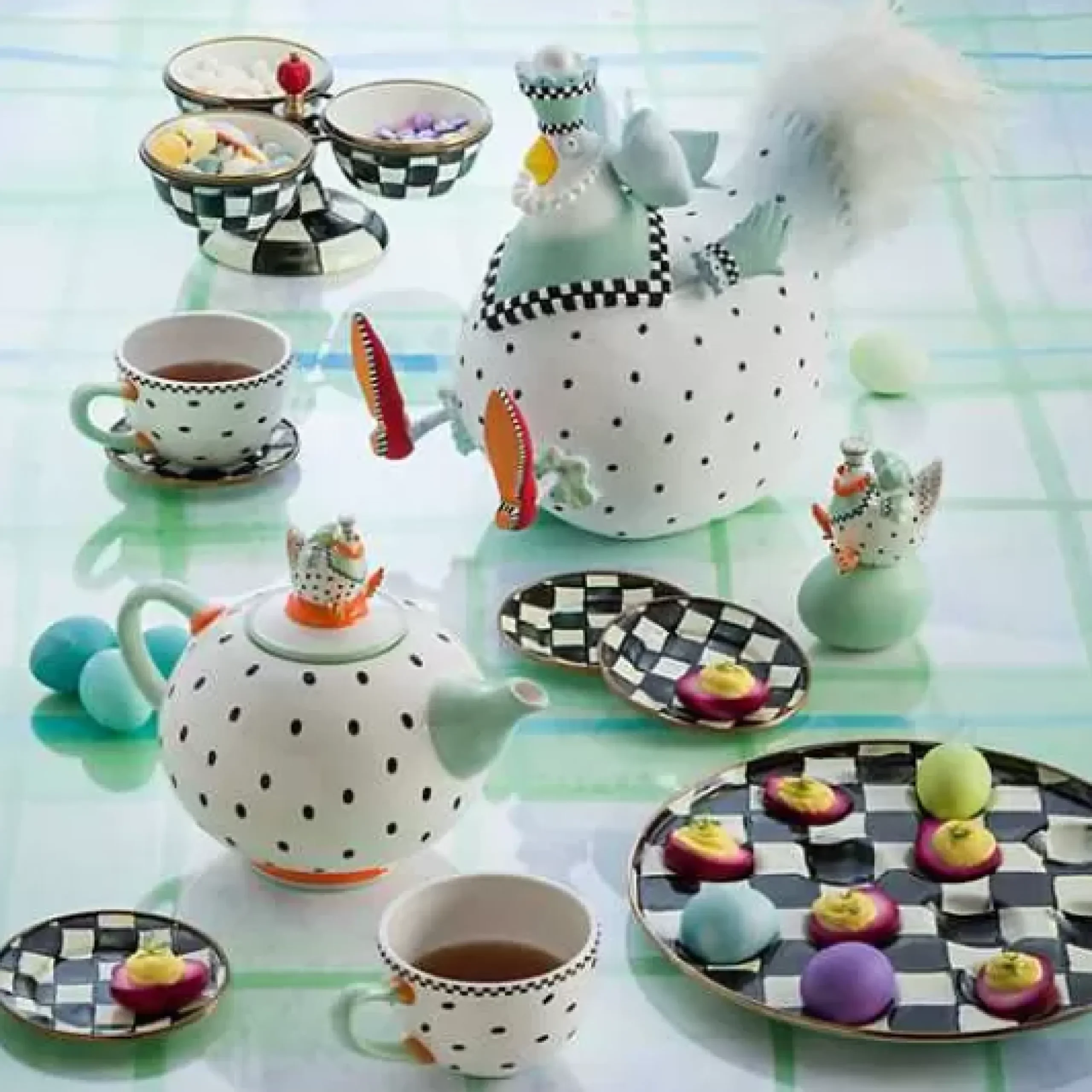 MacKenzie-Childs Courtly Check Triplicity< Bar Entertaining|Serveware