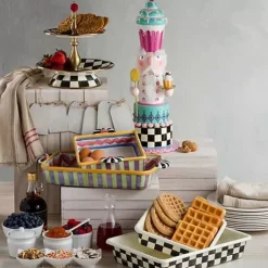 MacKenzie-Childs Courtly Check Two Tier Sweet Stand< Bar Entertaining