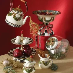 MacKenzie-Childs Courtly Check Two Tier Sweet Stand< Bar Entertaining